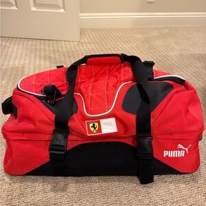 Puma x Ferrari Red Duffel Bag for Men